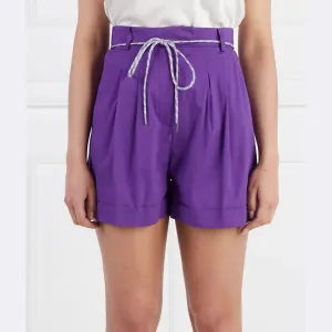 Свободные шорты высокая талия Patrizia Pepe, фиолетовый