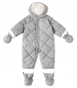 Фланелевый зимний комбинезон Baby Gonsnow Bonpoint, цвет gris chine moyen