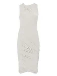 Драпированное платье миди Rick Owens Lilies, серый