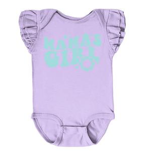 Боди с цветочным принтом и рукавами-фонариками Mama's Girl The Juniper Shop, Lavender