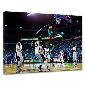 Картина на холсте Hustling Sharks Dunk it!, синий