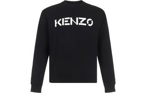 Толстовка Kenzo Letter Logo мужская, черный / белый