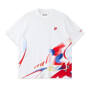 Футболка унисекс стандартная белая FILA FUSION