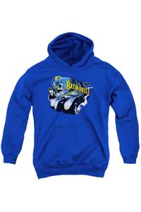 Батмен Бэтмобиль детская толстовка с капюшоном на молнии Gildan, синий