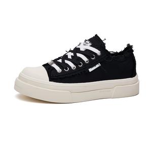 HUITE Нескользящие низкие парусиновые туфли унисекс, черные