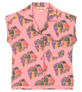 Хлопковый топ с принтом кенгуру The Animals Observatory, розовый