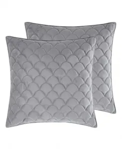 Бархатный комплект из 2 наволочек, европейский стиль Levtex, светло-серый