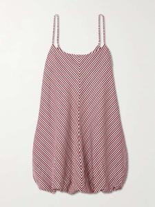 Мини-Платье Аниэлы из хлопкового поплина в полоску Faithfull, розовый