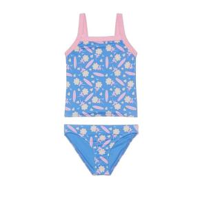 Детский купальник-танкини Roxy Lorem, синий, эластичный, комплект из двух частей, RED1012