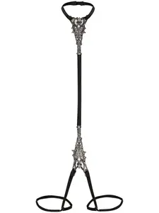 Подвязки 'Onyx' с отделкой Fleur Of England, черный