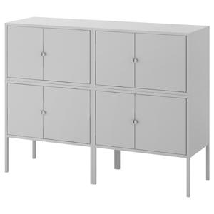 Гардеробная комбинация, серая, 120x35x92 см IKEA Lixhult