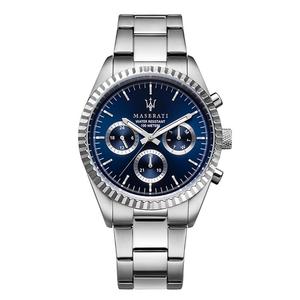 Maserati Часы Wrist Watch Quartz Movement Steel Stainless Steel Strap 43mm Blue Dial Men's Watch