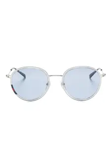 Солнцезащитные очки в круглой оправе Gucci Eyewear, серебряный