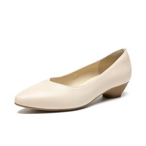 ZHR Повседневные туфли-лодочки 3 см женские бежевые, цвет Beige