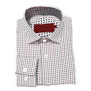 Мальчиковая рубашка slim fit в клетку Elie Balleh, Red