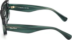 Солнцезащитные очки MaxMara MM0125 98N темно-зеленые в полоску, размер 58/13/140, женские, Dark Green/Striped / Dark Green/Striped/
