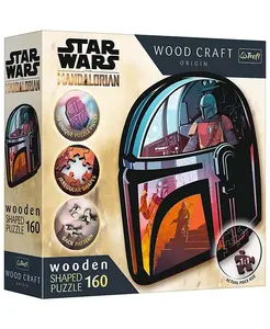 Деревянные пазлы Trefl Wood Craft, 160 деталей, деревянный пазл - Звёздные войны - Мандалорец Trefl, multi-color