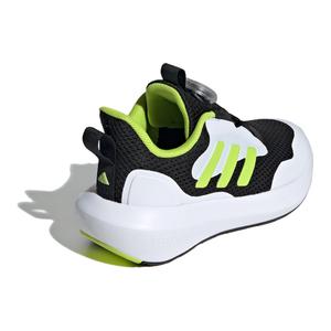 FORTARUN 3.0 Устойчивые к истиранию низкие повседневные кроссовки для детей Черные Детские Adidas, Черный/Неоново-зеленый/Белый