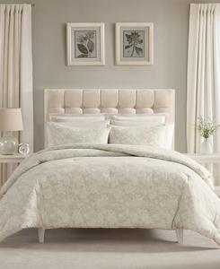 Комплект постельного белья Meredith из 3 предметов, фланель с принтом, размер King Laura Ashley, Silver Green