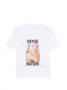 Футболка с графическим принтом Patrizia Pepe, белый