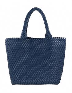 Женская плетеная сумка-тоут в темно-синем цвете Melissa Masse