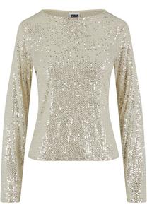Рубашка с длинными рукавами Urban Classics Ladies Sequins Longsleeve, белый
