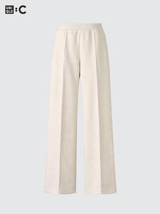 Прямые брюки из футера (укороченные) Uniqlo, 30 natural