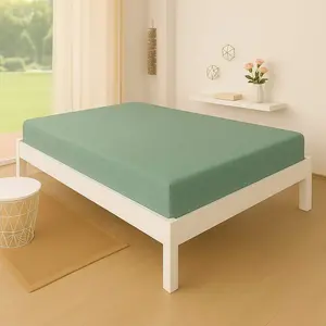 Простыня на резинке Dream Sleep Melange Flannel 90x190 - 100x200 см, цвет Sage Traumschlaf