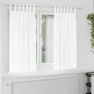 Шторы для мебели с драпировкой, 2 шт., чисто-белый полиэстер - Шторы и шторы 4107604 vidaXL