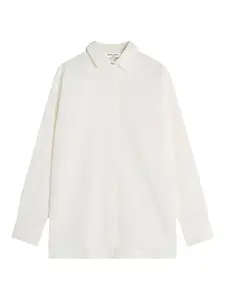 Хлопковая рубашка в тональную полоску Maison Kitsuné, белый