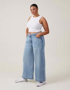 Джинсы Cotton:On Lyocell очень широкие, светло-голубого/пастельного цвета Cotton On