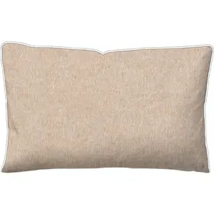 Наволочка Hermal Фланель с молнией, меланжевая оптика, двусторонняя наволочка Мягкая фланель, сертифицировано Made in Germany, уютная и мягкая, с кантом Biberna, Natur