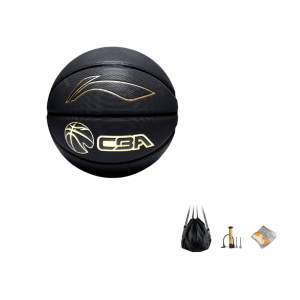 Баскетбольный мяч LiNing CBA Collection из полиуретана, черный с золотыми элементами, размер 7, тренировочный