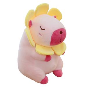 Плюшевая игрушка капибара Sunflower Capybara Capibara, высота 30см/40см/50см HOUDASHI, розовый