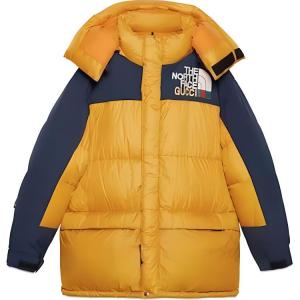 Пуховое пальто X The North Face Gucci, черный желтый
