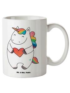 Кружка XL Единорог Сердце без слов белого цвета Mr. & Mrs. Panda