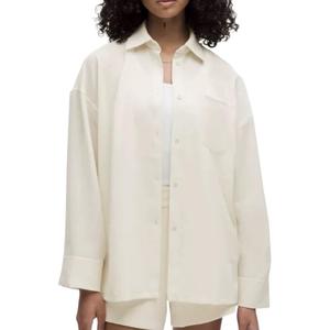 Lululemon Легкая плетеная оверсайз рубашка Women's White