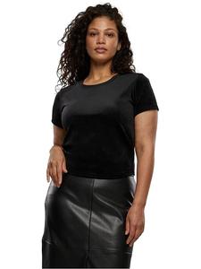 Urban Classics Бархатная футболка черного цвета