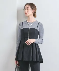 Бюстье из жаккарда в горошек United Arrows, цвет Navy