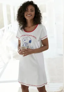 Ночная рубашка Peanuts с принтом Snoopy, цвет Ecru