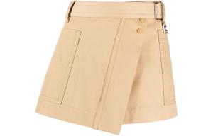 Асимметричная юбка-рапица из хлопка LOW CLASSIC, бежевый