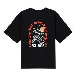 Футболка с мультяшным логотипом New Balance, черный