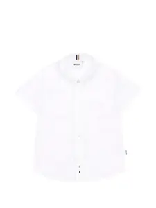 Рубашка с короткими рукавами Boss Kidswear, белый