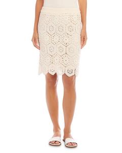 Вязаная юбка крючком Karen Kane, коричневый/бежевый