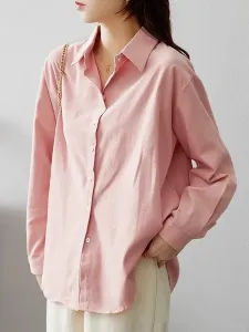 Простая рубашка со складками на спине. Женская рубашка Doux Belle, цвет Pink