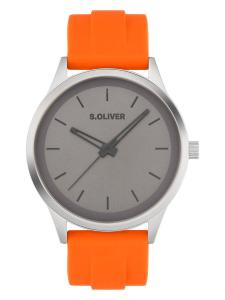 s.Oliver Аналоговые часы в сером и оранжевом цвете