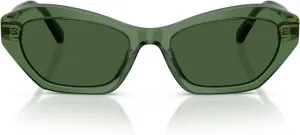 Очки Swarovski womens Sk6048, Transparent Green/Dark Green
