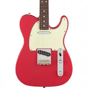 Электрогитара Fender American Professional Classic Telecaster с грифом из розового дерева, Faded Dakota Red