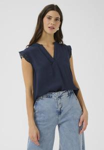 Блуза CRFRAMMY BRODERI ANGLAIS Cream, темно-синий