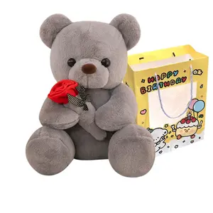 CHONGRONGLIANYU Плюшевая игрушка Rose Bear, плюшевая кукла, высота 25см/35см/45см
